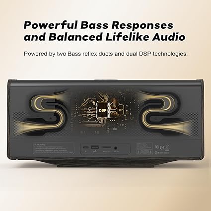 DOSS SoundBox Ultra Bluetooth Speaker – 80W Superior Sound | Deep Bass | 2.1 Channel Audio