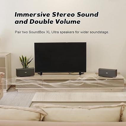 DOSS SoundBox Ultra Bluetooth Speaker – 80W Superior Sound | Deep Bass | 2.1 Channel Audio